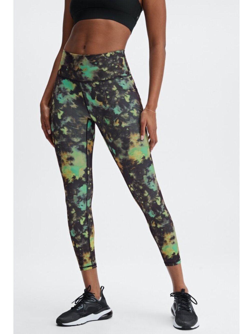 Fabletics Define PowerHold High-Waisted 7/8 Legging Tie Dye Trip Small